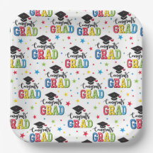 Platos de Papel para Graduación, Fiesta de Felicit