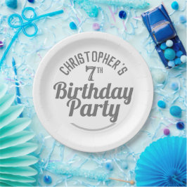 Platos de papel para la celebración del cumpleaños