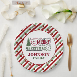 Platos de papel para la cena de Navidad