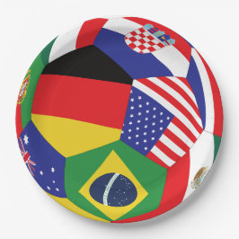Platos de papel para la Copa Mundial 2026 de 9 pul