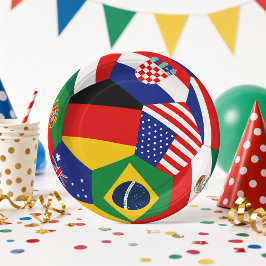Platos de papel para la Copa Mundial 2026 de 9 pul