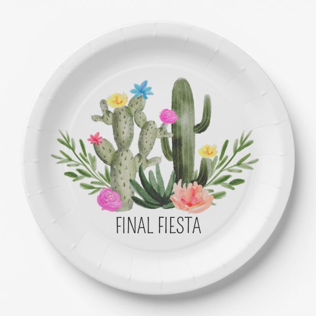 Platos de papel para la fiesta final (Anverso)