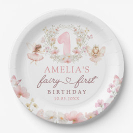 Platos de papel para la primera fiesta de cumpleañ