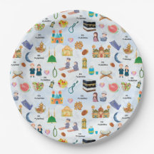 Platos de papel para niños Eid Mubarak – Islámico