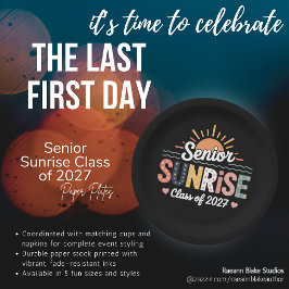 Platos de Papel para Postres Senior Sunrise 2027