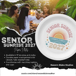 Platos de papel para postres Senior Sunrise 2027