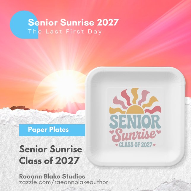 Platos de papel para postres Senior Sunrise 2027 (Subido por el creador)