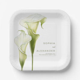 Platos de papel para una boda moderna.
