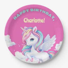 Platos de papel para una fiesta de cumpleaños mági