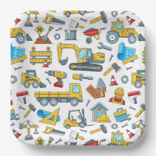 Platos de papel para vehículos de construcción, cu