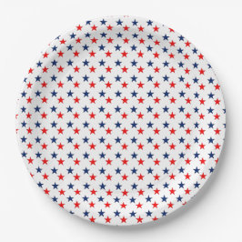 Platos de papel Patrióticas Estrellas 4 de julio ☆