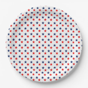 Platos de papel Patrióticas Estrellas 4 de julio ☆