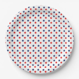 Platos de papel Patrióticas Estrellas 4 de julio ☆