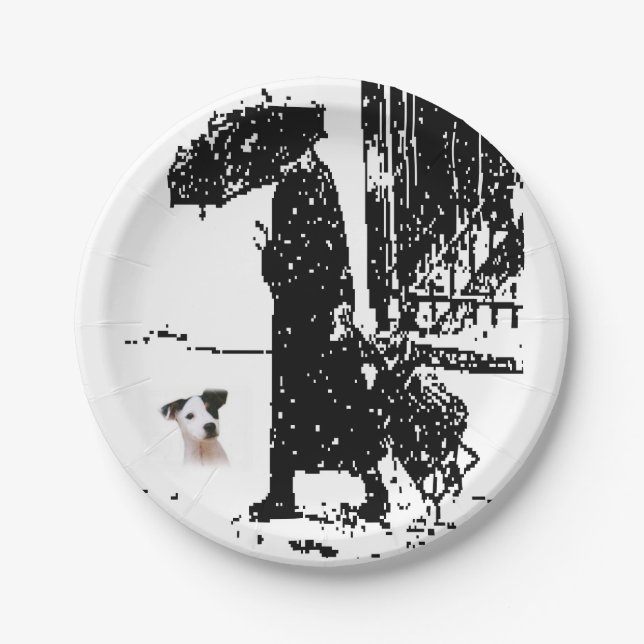 Platos de papel Perro (Anverso)