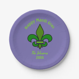 Platos de papel personalizados con Fleur de Lis de