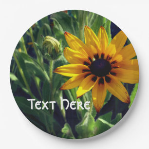 Platos de papel personalizados con foto de flor am