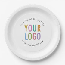 Platos de Papel Personalizados con Logotipo de Neg
