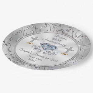 Platos de papel personalizados cristianos para 60º