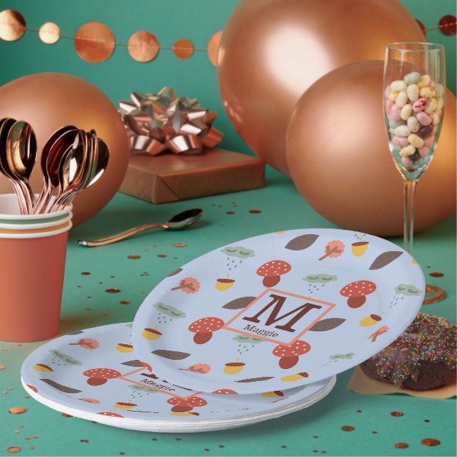 Platos de Papel Personalizados de Otoño (Multi)