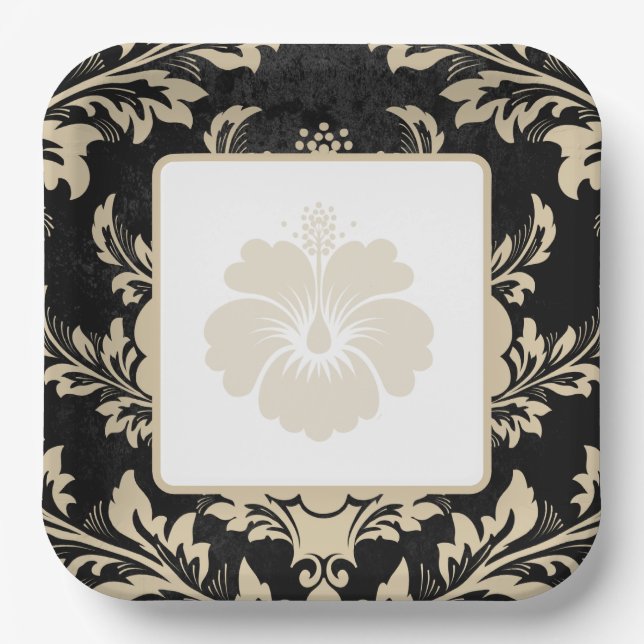 Platos de papel personalizados elegantes de Navida (Anverso)