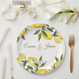 Platos de papel personalizados para boda en Italia