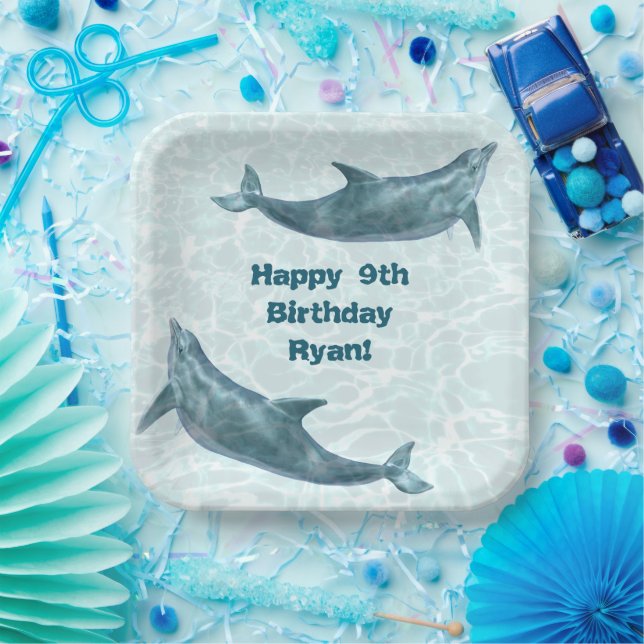 Platos de papel personalizados para fiesta de cump (Fiesta)