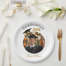 Platos de papel personalizados para graduación Cla