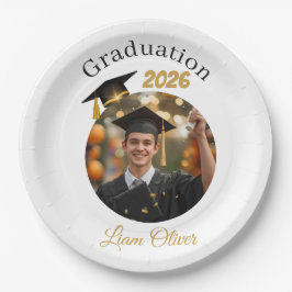 Platos de papel personalizados para graduación Cla
