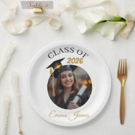 Platos de papel personalizados para graduación Cla