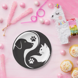 Platos de Papel Pet Harmony Yin Yang - Tema Perro
