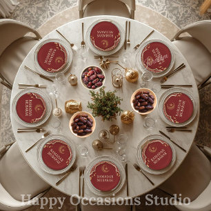 Platos de papel Ramadan Kareem Ramadan Mubarak