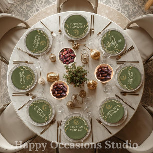 Platos de papel Ramadan Kareem Ramadan Mubarak