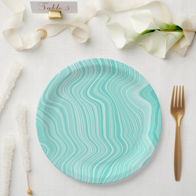 Platos de Papel Redondos para un Asunto Elegante (Boda)