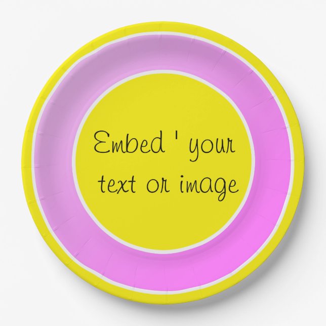 Platos de papel rosa simples (Anverso)