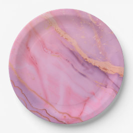 Platos de papel rosados