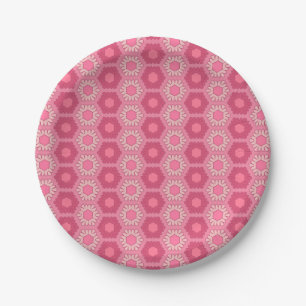 Platos de papel rosas deprimentes Floral Western V