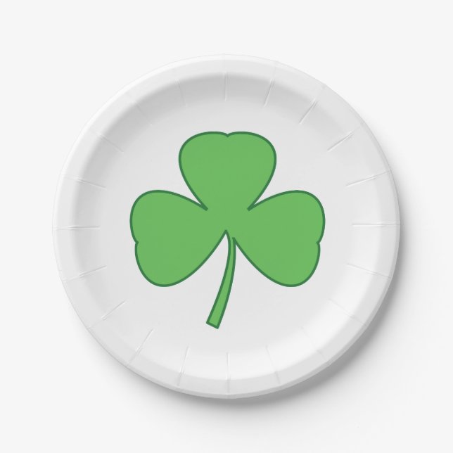 Platos de papel Shamrock (Anverso)