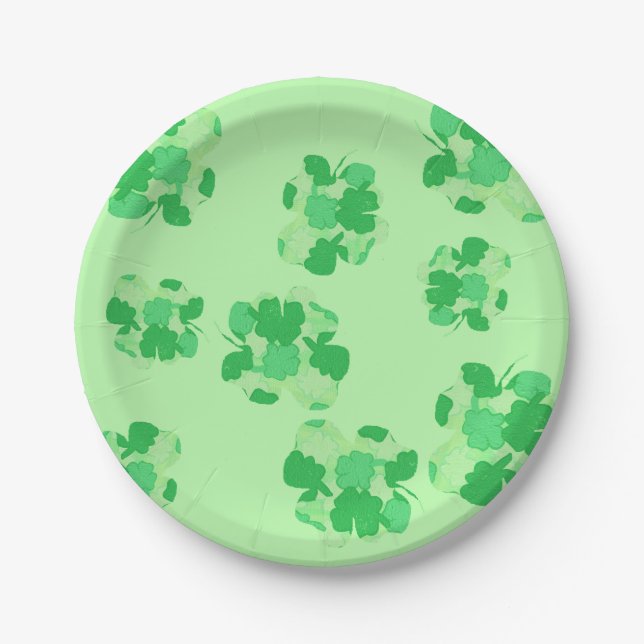 Platos de papel Shamrock de Shamrocks (Anverso)