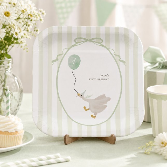 Platos de Papel Silly Goose Verde Salvia (Subido por el creador)