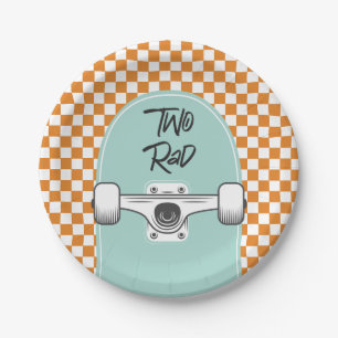 Platos de papel Skateboard Two Rad cumpleaños 2º