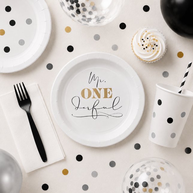Platos de papel Sr. Onederful (Mr. Onederful Paper Plates)