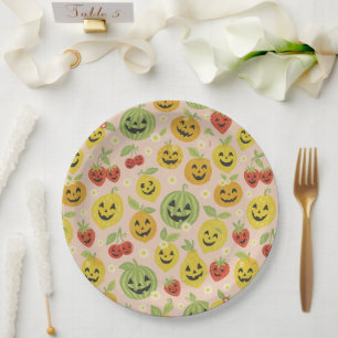 Platos de papel Summerween, Decoración de fiesta S