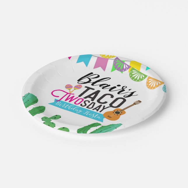 Platos de papel Taco Dos-día (Angular)