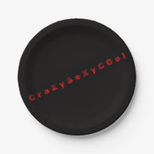 Platos de papel temáticos Black CrazySexyCool