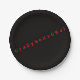 Platos de papel temáticos Black CrazySexyCool