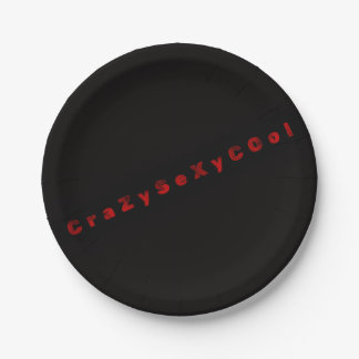Platos de papel temáticos Black CrazySexyCool