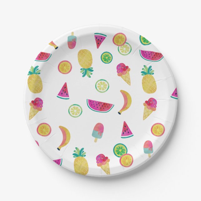 Platos de papel Tutti Frutti (Anverso)
