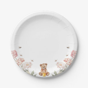 Platos de papel Un poquito de miel está en camino