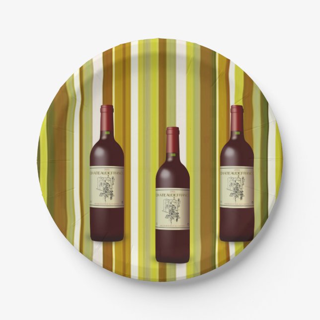 Platos de papel Vino (Anverso)