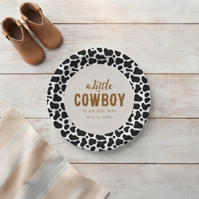 Platos de Papel Western Vaquero con Estampado de V (Subido por el creador)